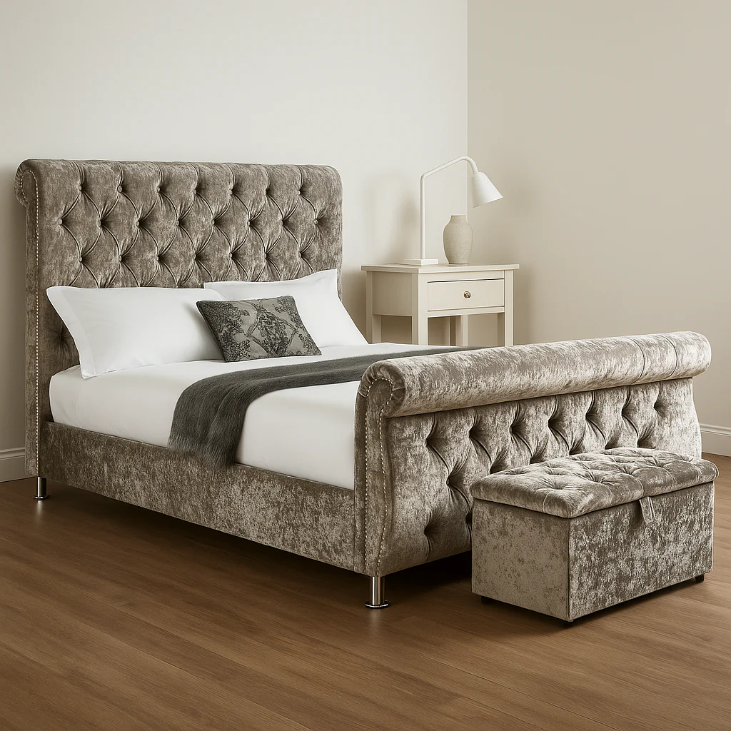 Chesterfield Sleigh Bed