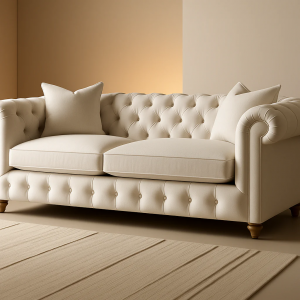 Classic Cream Chesterfield Sofa