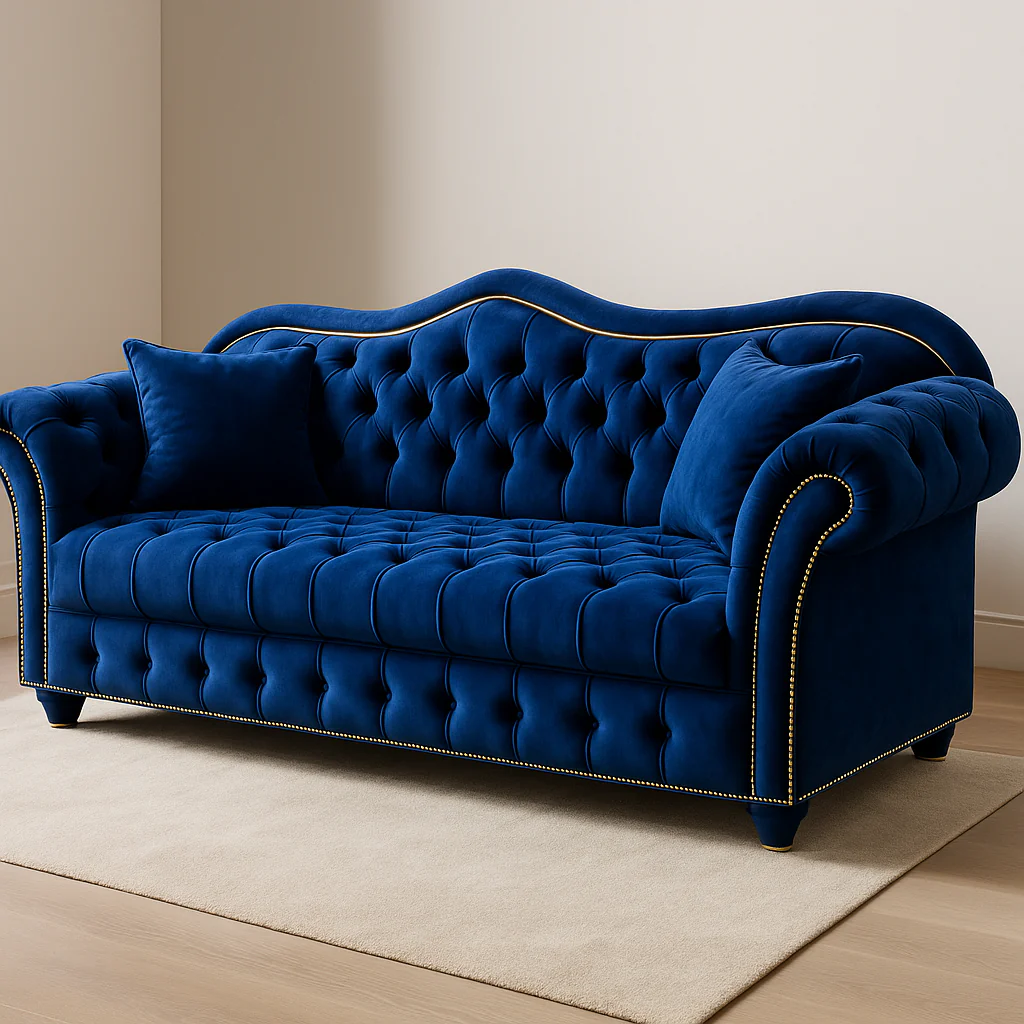 Royal Blue Chesterfield Sofa